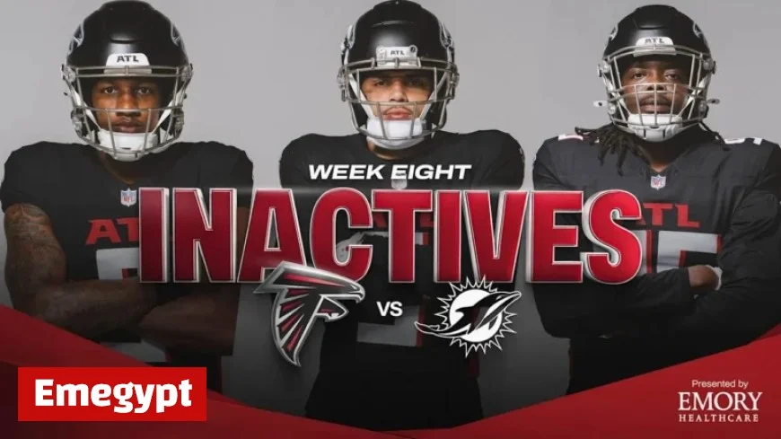 Atlanta Falcons Announce Inactive Players for Game Against Miami Dolphins