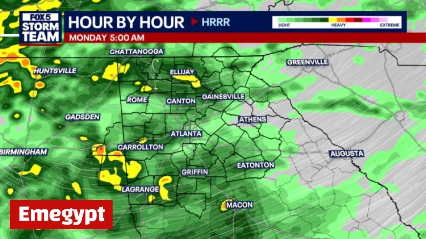 Rain Set to Drench Metro Atlanta from Sunday to Monday