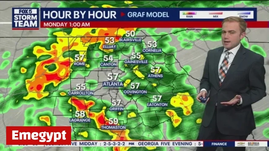Metro Atlanta Forecast: Rain Hits Sunday, Temperatures Plummet Monday