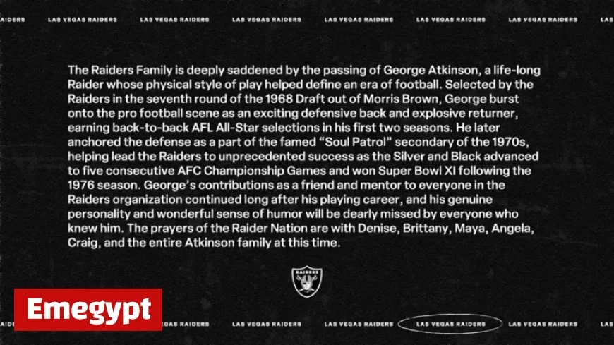 Raiders Mourn George Atkinson’s Passing