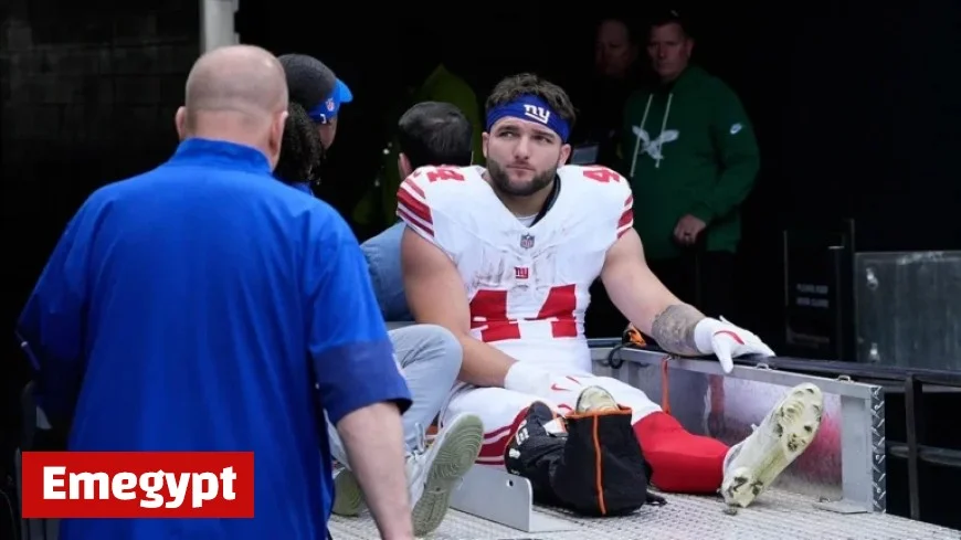 Giants’ Cam Skattebo Faces Long Recovery After Ankle Injury Against Eagles