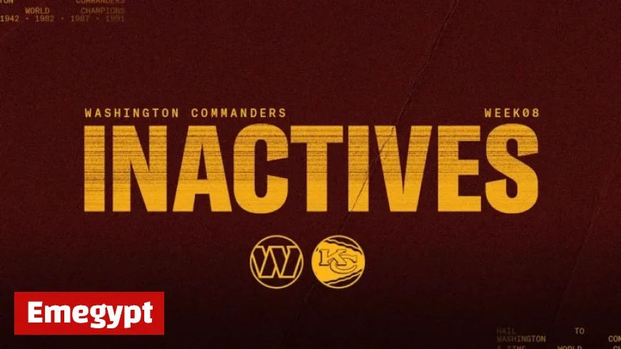 Week 8 Inactive Players: Commanders vs. Chiefs