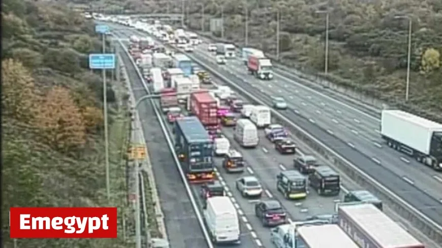M25 Collision and Vehicle Fire Sparks Major Traffic Jam in Essex