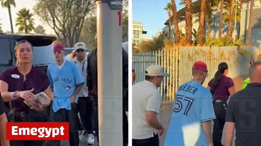 Justin Bieber Steals the Spotlight at World Series Game 3 Sporting Blue Jays Gear