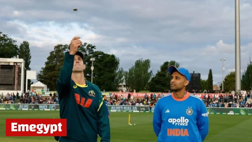 India vs Australia 1st T20I Live Score Update Suryakumar Yadav Leads India in Fresh Start in Canberra After ODI Defeat