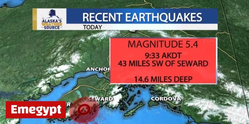 Major Earthquake Since 2023 Strikes Southwest of Seward, Southcentral Region
