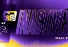 Vikings vs. Lions: Week 9 2025 Inactive Players Revealed
