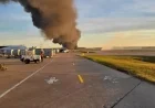 Plane Crash Sparks Massive Fire at Muhammad Ali Airport