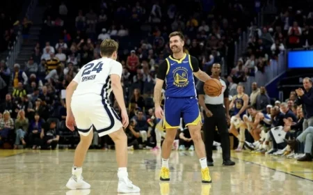 Pat and Cam Spencer Thrill Fans at Grizzlies-Warriors Game