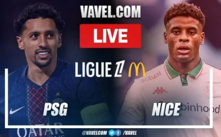 Live Score Updates: PSG vs Nice in Ligue 1 Clash