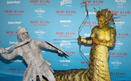 Heidi Klum Transforms into Monstrous Medusa at New York Halloween Party as Tom Turns to Stone