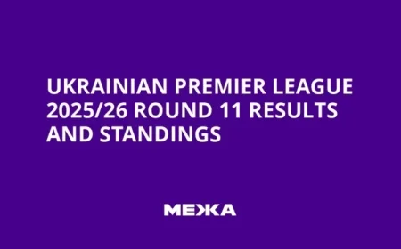 Ukrainian Premier League 2025/26 Round 11 Highlights Standings and Match Results