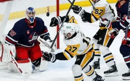 Jets Fans Enjoy Prime View as Crosby Shines with Penguins in Town