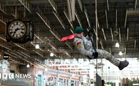 Royal Marines Thrill Waterloo with Daring Abseil for Poppy Day Celebration