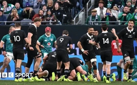 Ireland Dominates All Blacks at Half-Time with Live Text and Radio Updates