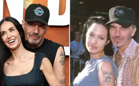 Demi Moore, Billy Bob Thornton Channel Iconic Angelina Jolie Pose