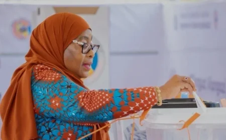 Tanzanian President Secures Disputed Election Victory with Over 97% Vote