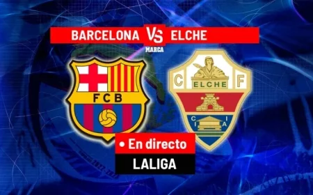 Live Coverage of Barcelona vs Elche Match