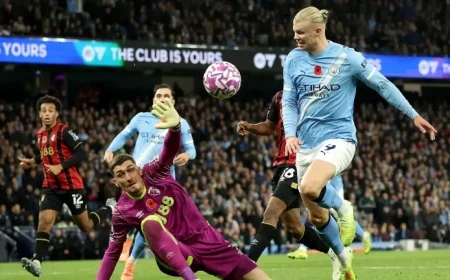 Erling Haaland Shines with Two Goals and New Celebration as Man City Beats Bournemouth 3-1 to Climb to Second Place