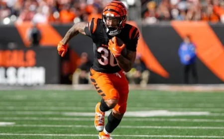 Bengals’ Brown Projected as Mid-Tier RB2 for Remainder of Season