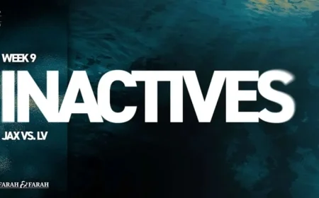 Trevor Lawrence Plays Despite Illness; Devin Lloyd Among Six Inactive for 2025 Week 9