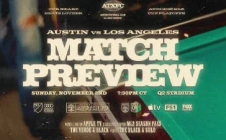 Austin FC Faces LAFC in Anticipated November 2 Clash Sponsored by Lexus
