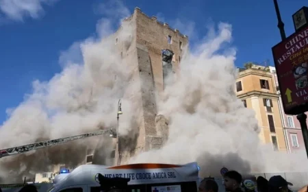 Part of Rome’s Torre dei Conti Collapses in City Center