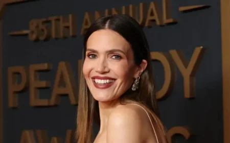 Mandy Moore Stuns in a Red Sequin Dress Perfect for the Holidays