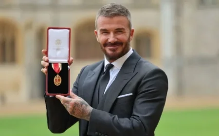 David Beckham Knighted at Windsor Castle