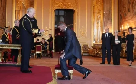 David Beckham Honored with Knighthood by King Charles at Windsor Castle Ceremony