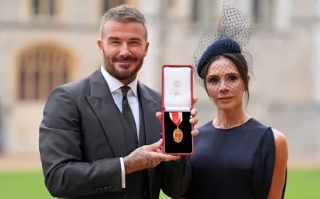 Bend a Knee Like Beckham Soccer Legend Receives Knighthood from King Charles III