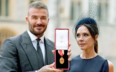 David Beckham Honored with Knighthood by the King at Windsor Castle Ceremony