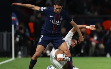 PSG Star Hakimi Suffers Injury After Controversial Red-Card Tackle by Diaz