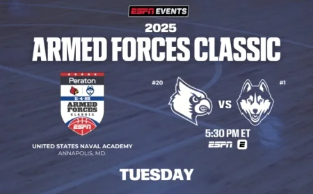 Louisville vs. UConn: Women’s College Basketball Debut at ESPN Armed Forces Classic