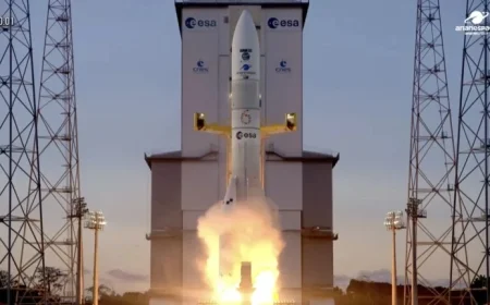 Ariane 6 Launches Sentinel-1D Earth Observation Satellite into Orbit
