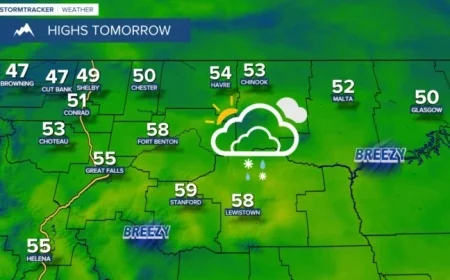 Warmer Wednesday with Cloudy Skies and Scattered Rain/Snow Showers