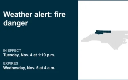 Severe Weather Alert Issued for North Carolina Until Wednesday Evening by National Weather Service