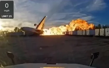 Dashcam Captures Shocking Moment of UPS Plane Crash in Louisville