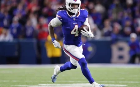 James Cook Sidelined Wednesday Due to Ankle/Foot Injury