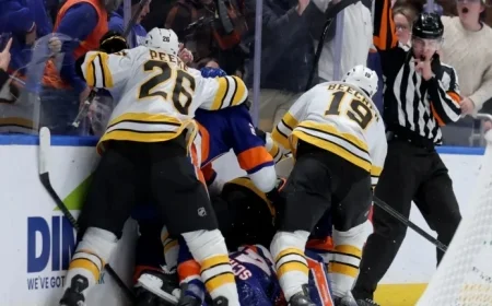 Islanders Respond After Bruins’ Nikita Zadorov Roughs Up Matthew Schaefer