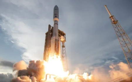 Atlas V Rocket Launches Massive Communications Satellite into Orbit Today