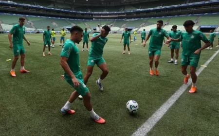 Palmeiras Roster Update: Team Nears Full Strength for Clash Against Santos at Allianz Training Session