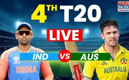 India vs Australia 4th T20: Shivam Dube Joins Shubman Gill After Zampa’s Strike