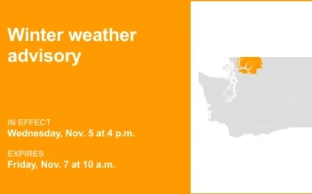 Winter Weather Advisory Issued for Cascades in Whatcom, Skagit Until Friday