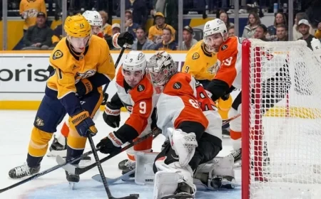 O’Reilly Strikes as Predators Fall to Flyers in Tight Matchup