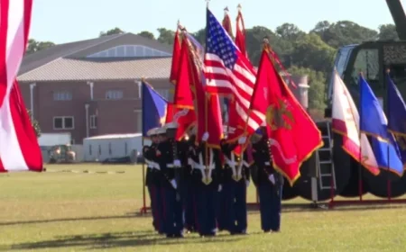Marines Commemorate 250th Anniversary at Camp Lejeune