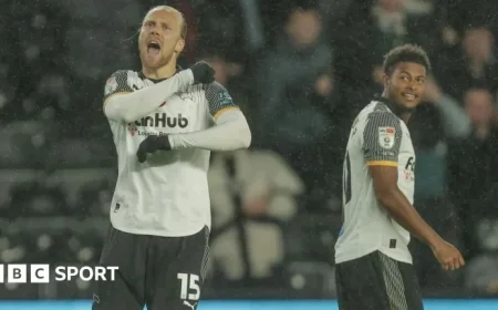 Derby County Striker Lars-Jorgen Salvesen Scores Dream Winning Goal
