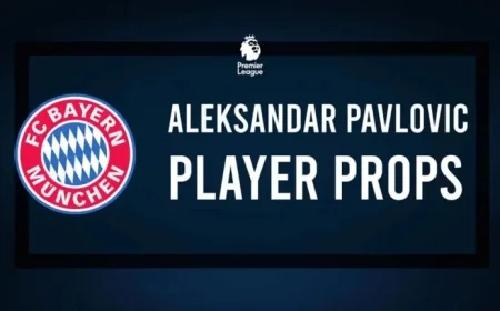 Aleksandar Pavlovic Goal Scoring Odds and Player Props for Match Against Union Berlin on November 8