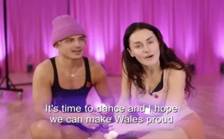 Amber Davies shares the beauty of the Welsh language while teaching dance partner Nikita on Strictly