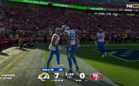 Must-See Moment: Stafford’s 22-Yard TD to Nacua Expands Rams’ Lead to 13-0 at Levi’s Stadium